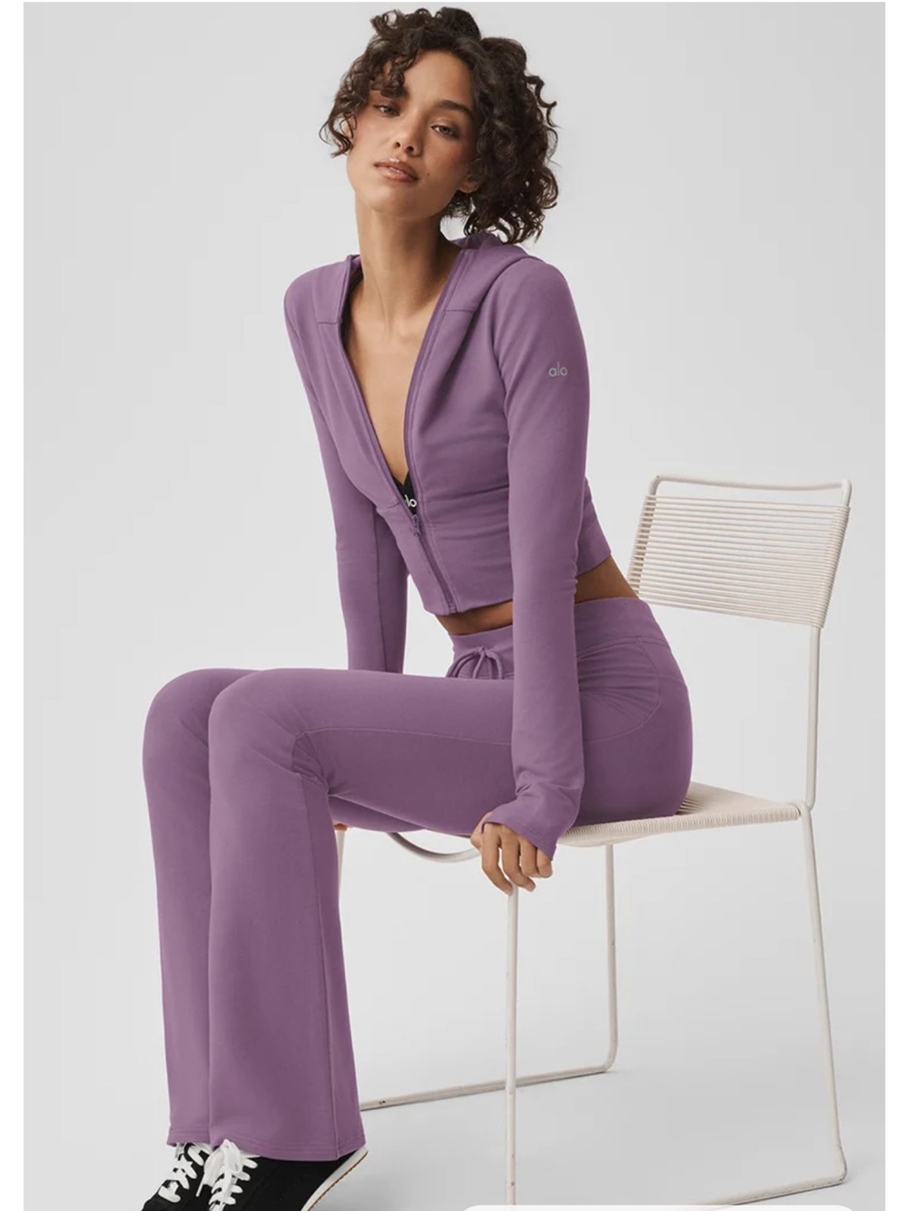 Alo Yoga Sway Bootcut Sweatpant Plum Kiss XXS NWT 💜